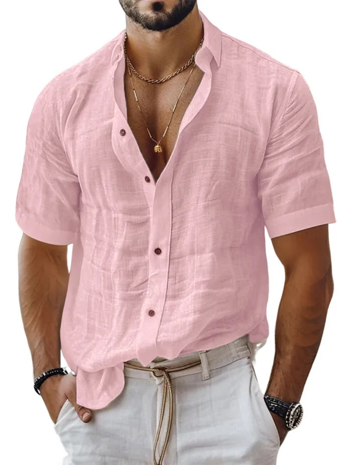 Independence Day Sale⚡10 Packs for $34.99⚡ -Men's Linen Resort Casual Button-Down Everyday Short Sleeve Shirt