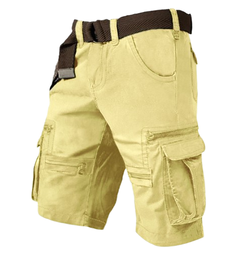 Men's Cargo Shorts Shorts Casual Shorts(Belt Included)