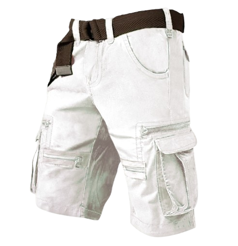 Men's Cargo Shorts Shorts Casual Shorts(Belt Included)
