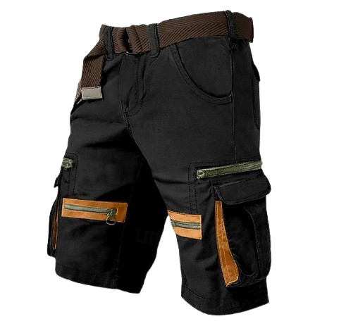 Men's Cargo Shorts Shorts Casual Shorts(Belt Included)