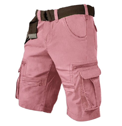 Men's Cargo Shorts Shorts Casual Shorts(Belt Included)