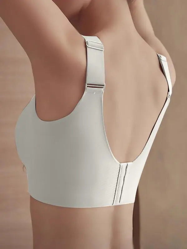 Women's Wireless Push-Up Bra – Seamless, Adjustable, Ribbed & Breathable