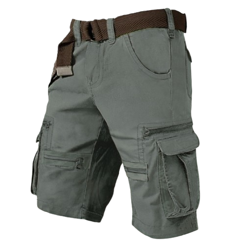 Men's Cargo Shorts Shorts Casual Shorts(Belt Included)
