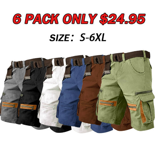Men's Cargo Shorts Shorts Casual Shorts(Belt Included)