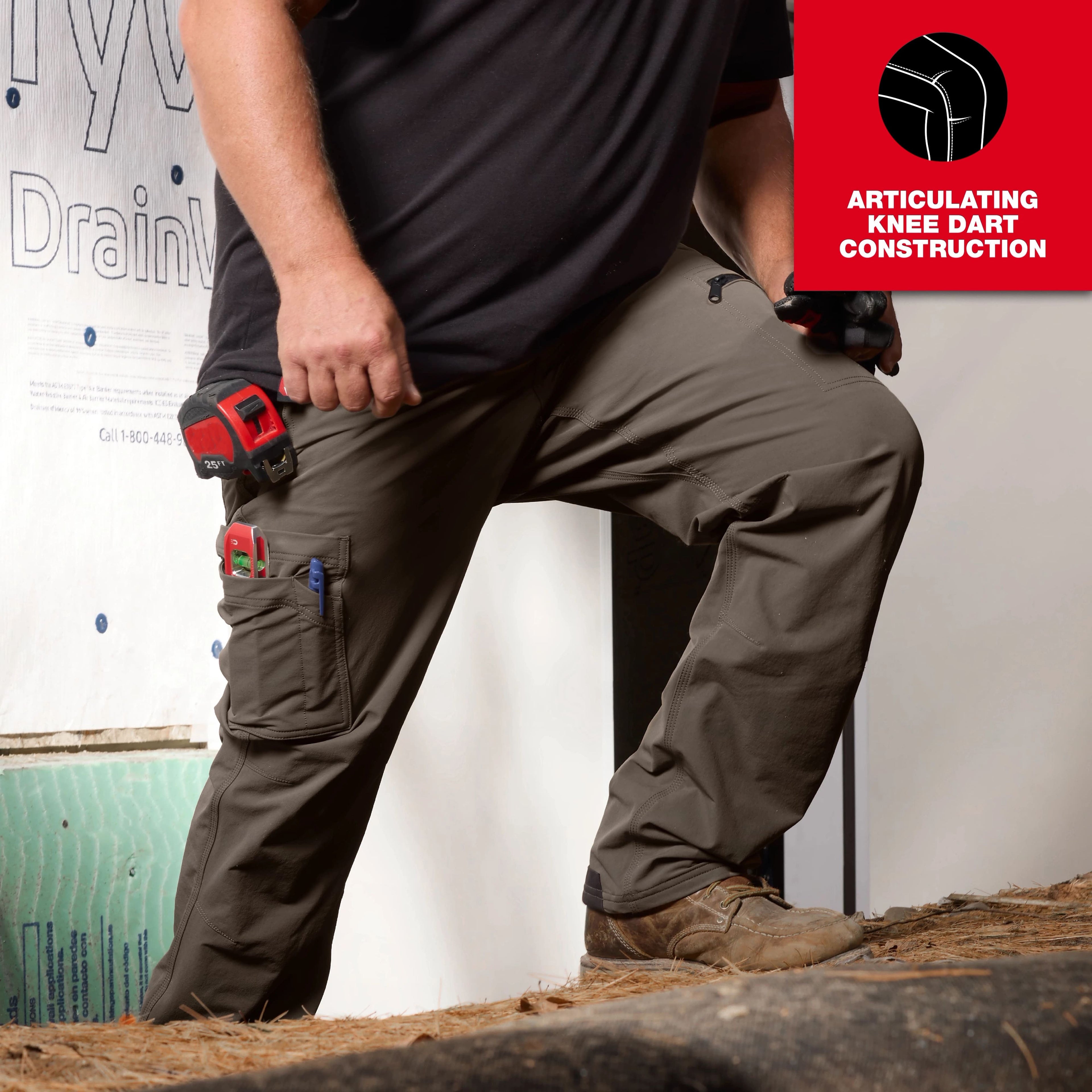 Men's Ripstop Tech Pants,Water Resistant Outdoor Tactical Pants